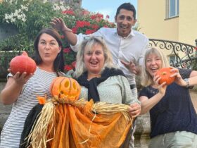 Das Kürbismeilen-Team des Hersbrucker Wirtschaftsforums (Christina Korn, Steffi Roth, Claudia Häffner und Siggi Detzel) steht schon in den Startlöchern für die Kürbismeile am 30. Oktober in der Innenstadt.