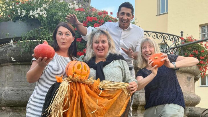 Das Kürbismeilen-Team des Hersbrucker Wirtschaftsforums (Christina Korn, Steffi Roth, Claudia Häffner und Siggi Detzel) steht schon in den Startlöchern für die Kürbismeile am 30. Oktober in der Innenstadt.