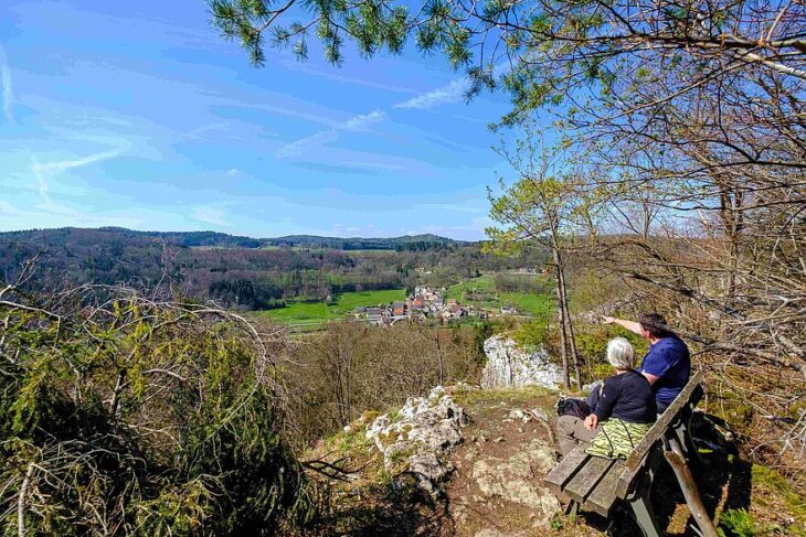 Blick vom Düsselbacher Wachfelsen.
